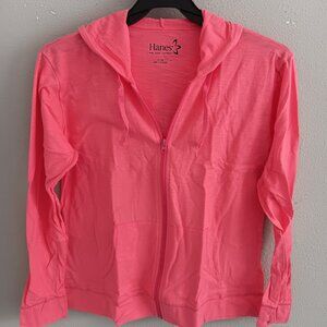 Hanes Womens Long Sleeve Zipper Active Hoodie - Sz  925055